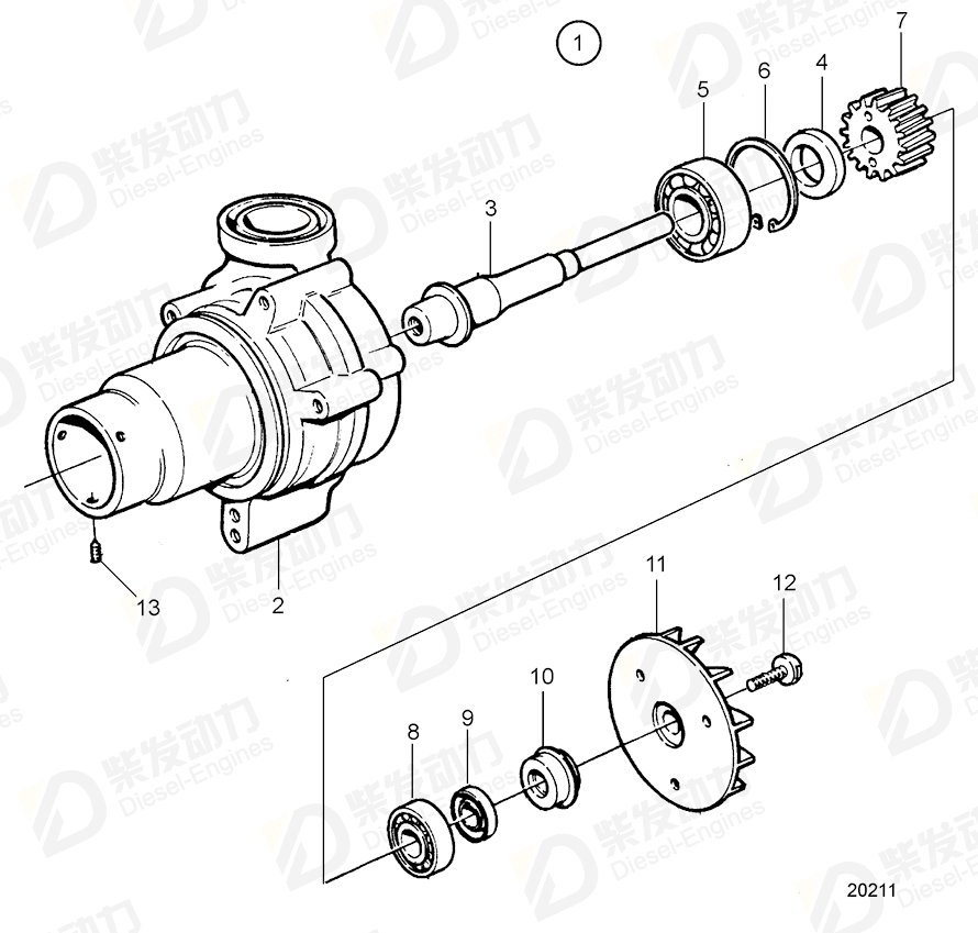 VOLVO Ball bearing 184526 Drawing VOLVO Ball bearing 184526 Drawing